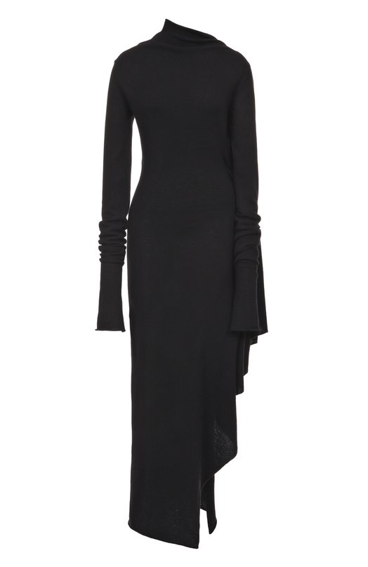 Шерстяное платье Ann Demeulemeester B0013182/KN073 Чёрный B0013182/KN073