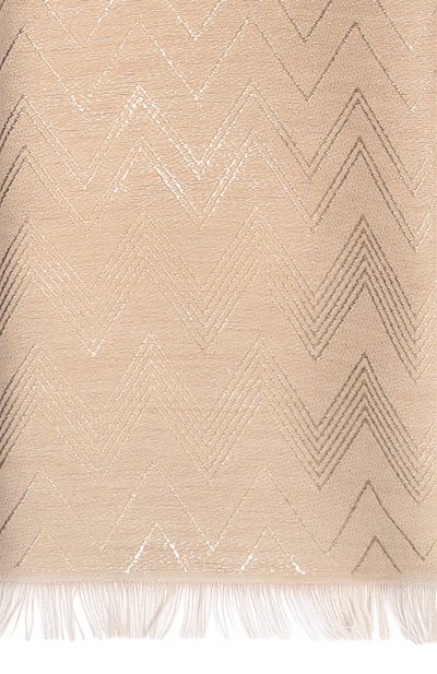 Шаль из шерсти и вискозы MISSONI бежевого цвета по цене 31250 руб., арт. SC50WMDA580, фото 4 Шаль из шерсти и вискозы MISSONI, арт. SC50WMDA580, фото 4