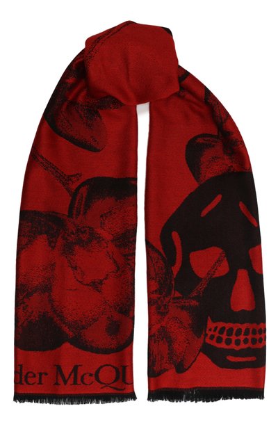 Женский шарф из шерсти и шелка ALEXANDER MCQUEEN, арт. 757609/3646Q