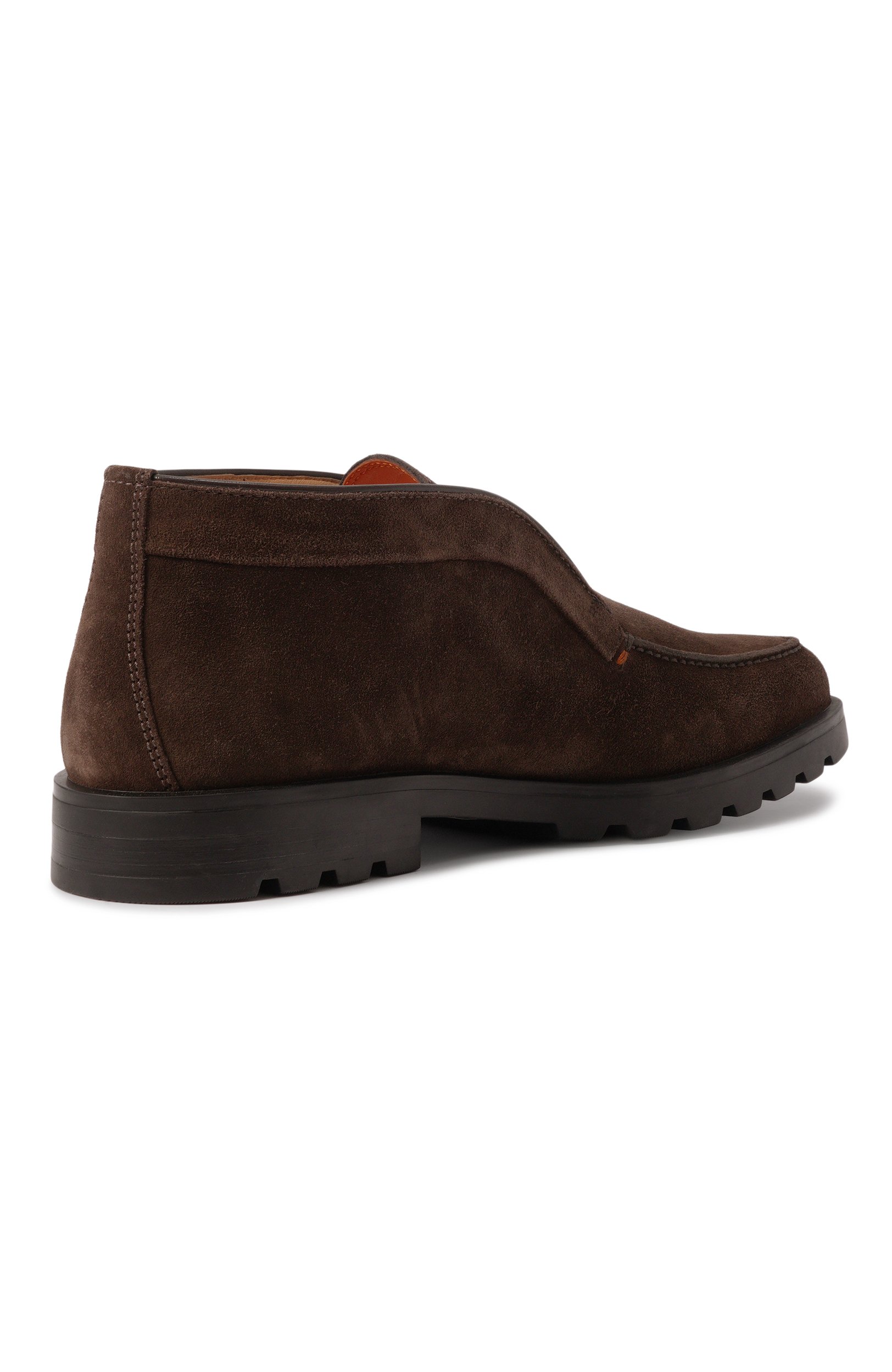 Замшевые ботинки detroit SANTONI темно-коричневого цвета по цене 83500 руб., арт. MGDG17823NE0BSEY, фото 4 Замшевые ботинки detroit SANTONI, арт. MGDG17823NE0BSEY, фото 4