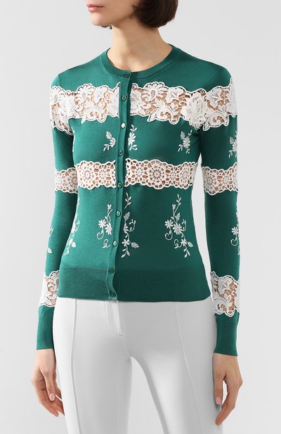 Кардиган из смеси шелка и хлопка DOLCE & GABBANA, арт. FX359T/JASFF, фото 3