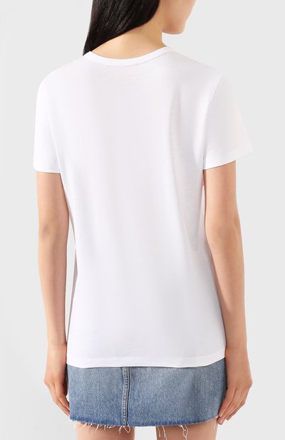 Хлопковая футболка ICEBERG белого цвета по цене 16500 руб., арт. 20E I2S0/F032/4157, фото 4 Хлопковая футболка ICEBERG, арт. 20E I2S0/F032/4157, фото 4