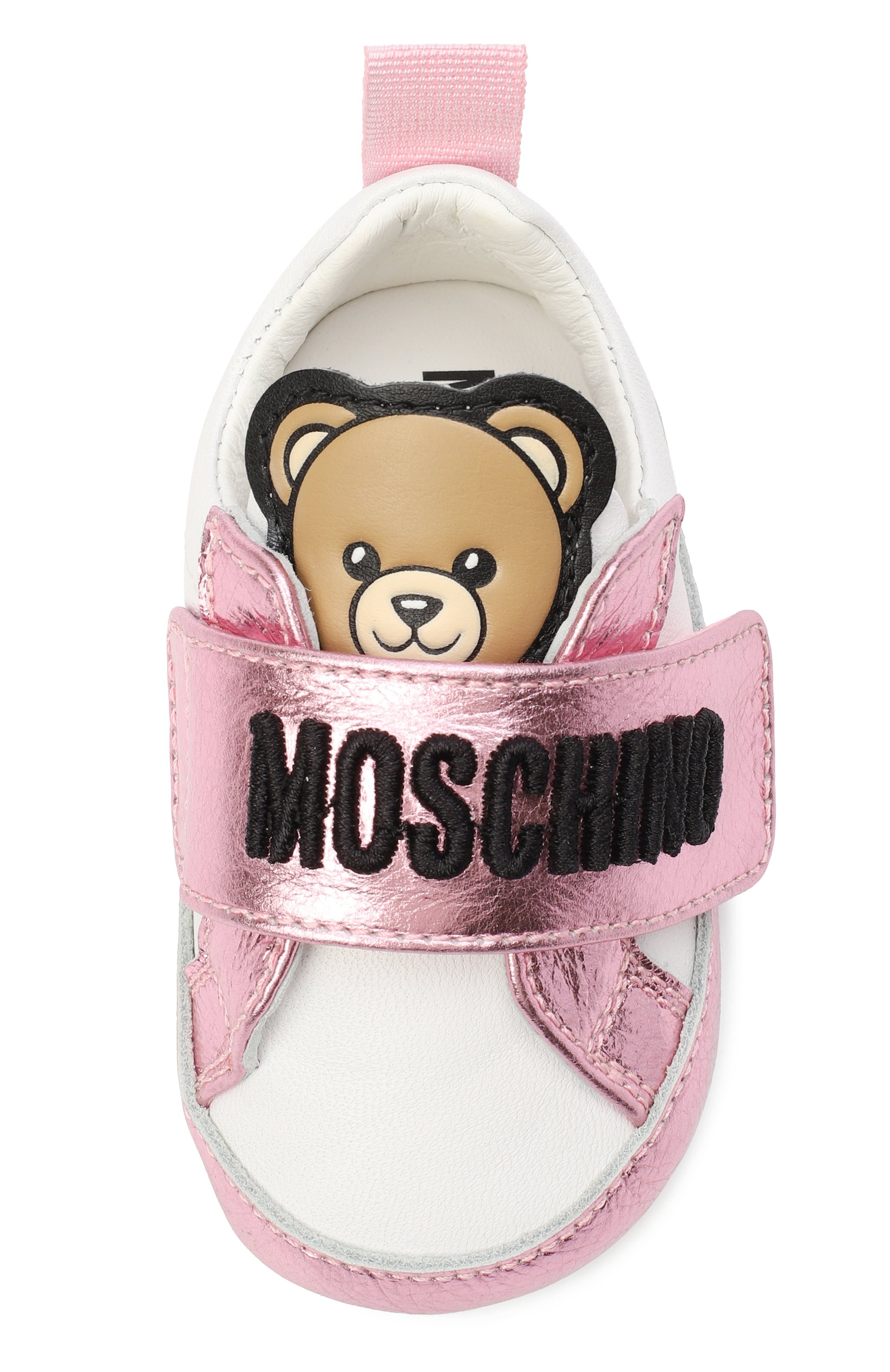 Кожаные пинетки MOSCHINO, арт. 82900/VAR1, фото 4
