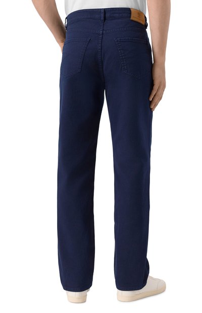 Джинсы traditional fit BRUNELLO CUCINELLI темно-синего цвета по цене 88800 руб., арт. M277PB3210, фото 4 Джинсы traditional fit BRUNELLO CUCINELLI, арт. M277PB3210, фото 4
