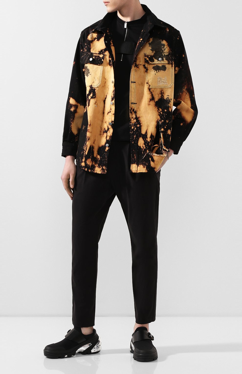 Брюки KAZUYUKI KUMAGAI черного цвета по цене 22300 руб., арт. AP01-232, фото 2 Брюки KAZUYUKI KUMAGAI, арт. AP01-232, фото 2