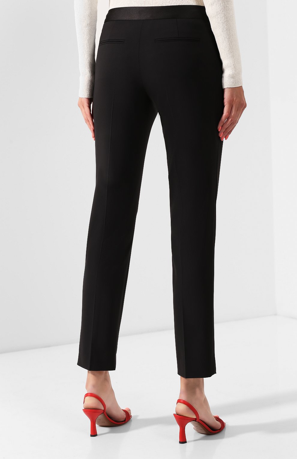 Шерстяные брюки VICTORIA BECKHAM, арт. TR TUX 2750 PSS19 LIGHT TAIL0RING, фото 4