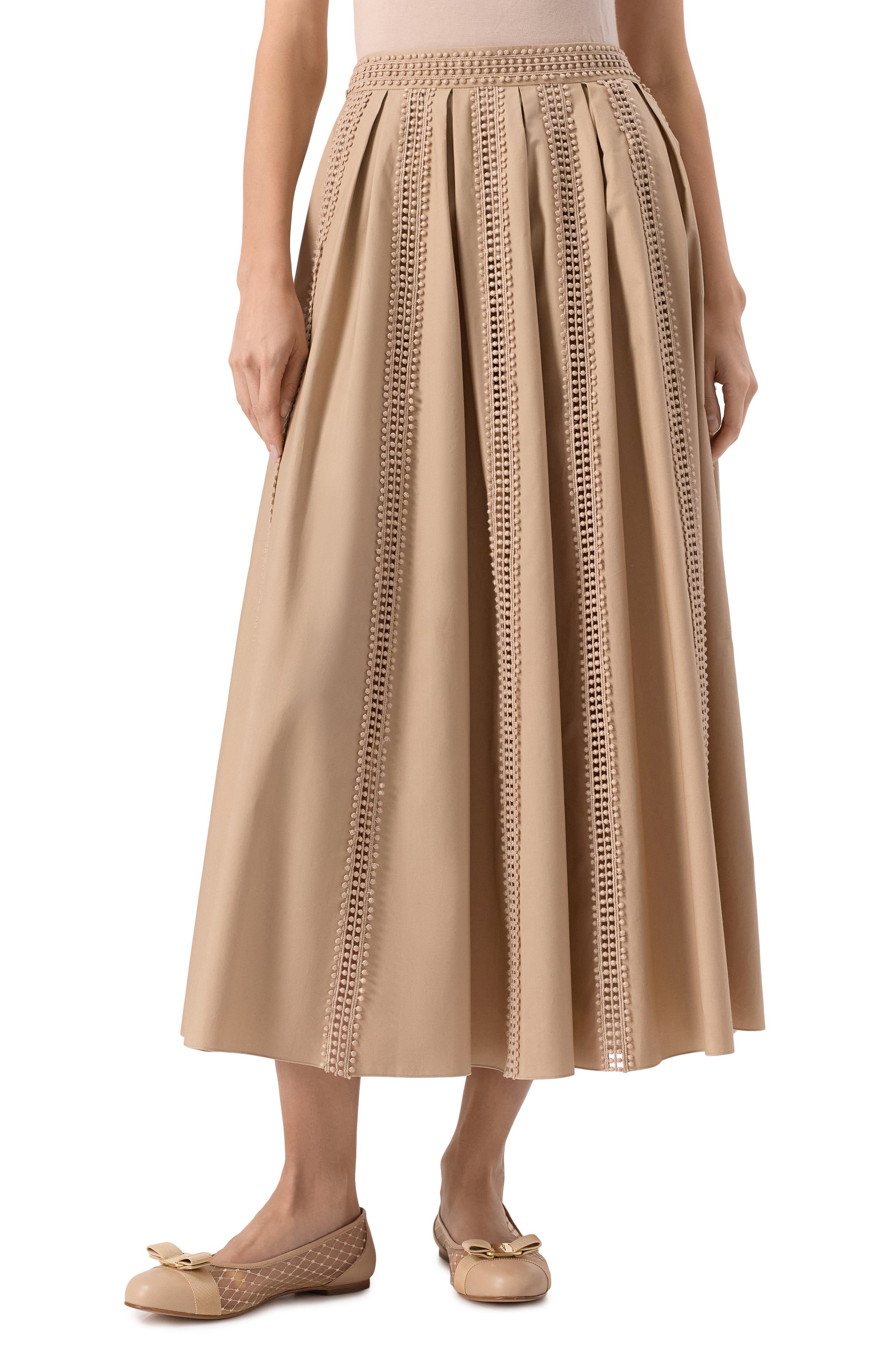 Хлопковая юбка ELIE SAAB, арт. SK139NS25/P0009, фото 3