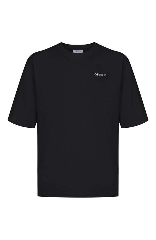 Хлопковая футболка Off-White 0MAA120F25JER00M Чёрный 0MAA120F25JER00M