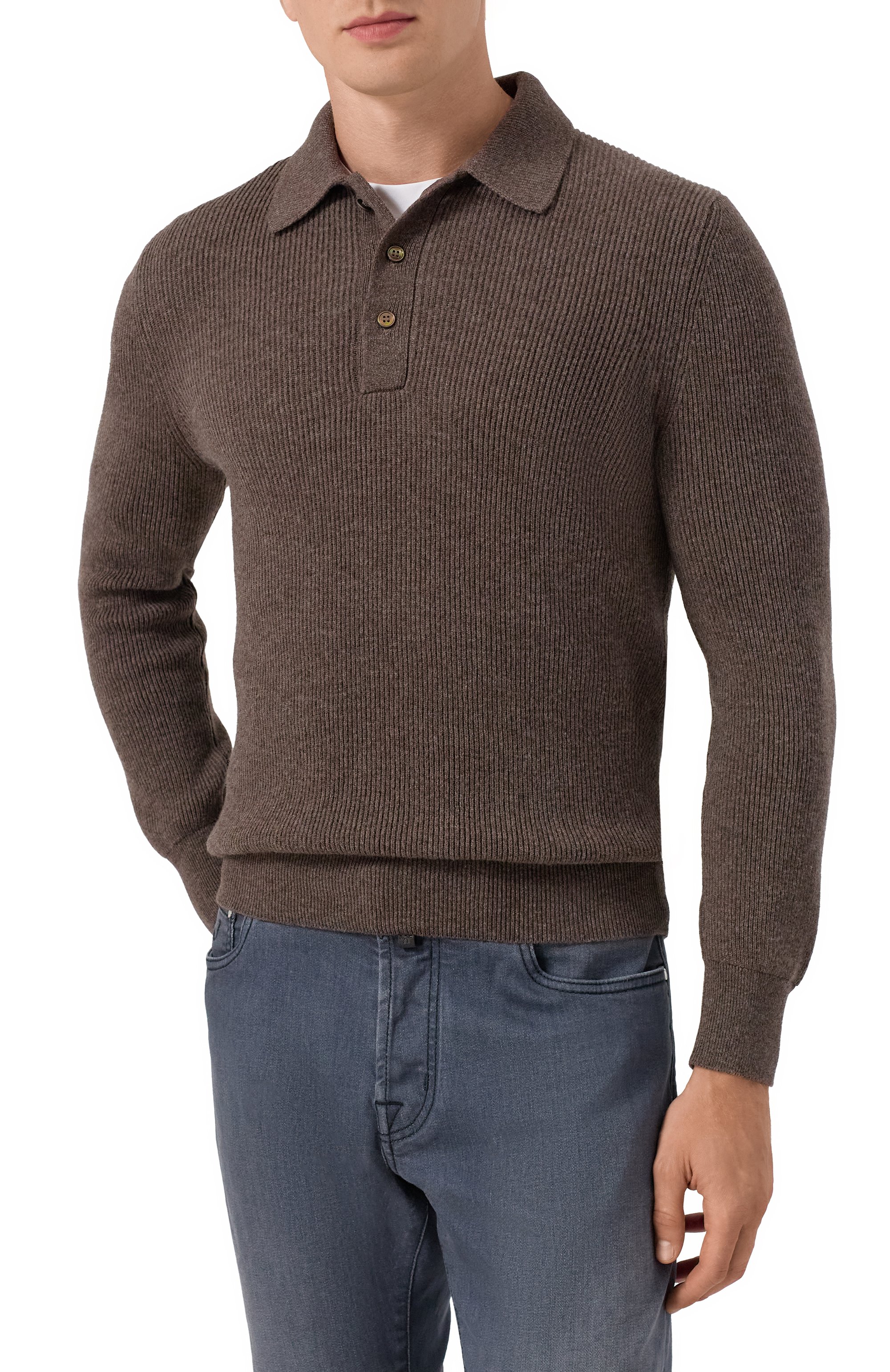 Поло из шерсти и кашемира GRAN SASSO, арт. 57161/19679, фото 3