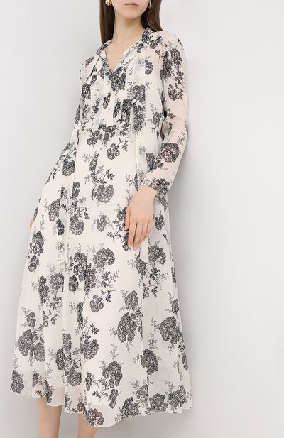 Шелковое платье REDVALENTINO черно-белого цвета по цене 104500 руб., арт. UR3VAR80/56F, фото 3 Шелковое платье REDVALENTINO, арт. UR3VAR80/56F, фото 3