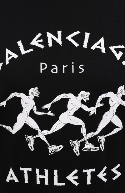 Хлопковая футболка BALENCIAGA черного цвета по цене 51450 руб., арт. 641532/TJVK6, фото 5 Хлопковая футболка BALENCIAGA, арт. 641532/TJVK6, фото 5