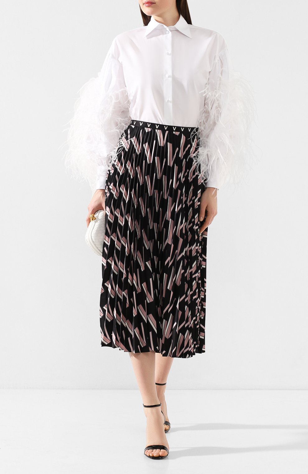 Рубашка с отделкой перьями VALENTINO, арт. TB3AB15M1M1, фото 2