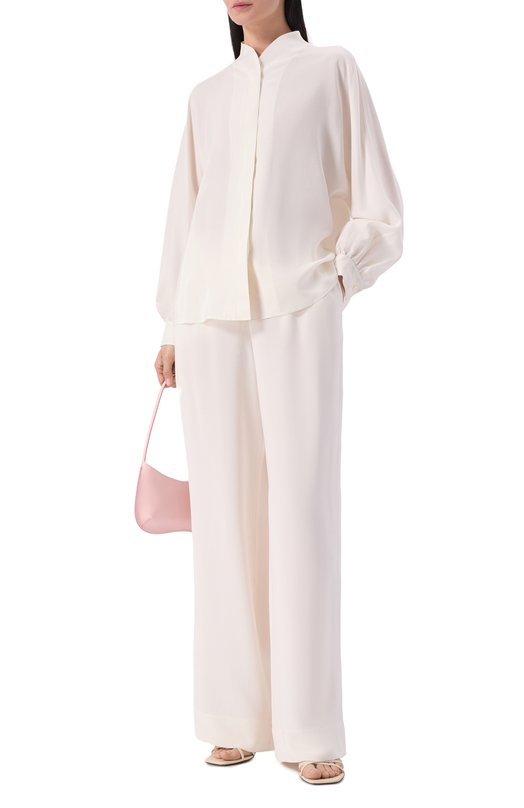 Шелковые брюки 12 STOREEZ 136852 Кремовый  136852 Фото 2