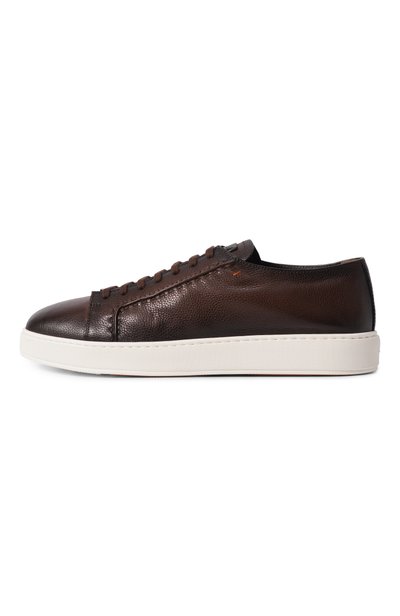 Кожаные кеды cleanic SANTONI, арт. MBCG22223BARKEVR, фото 3