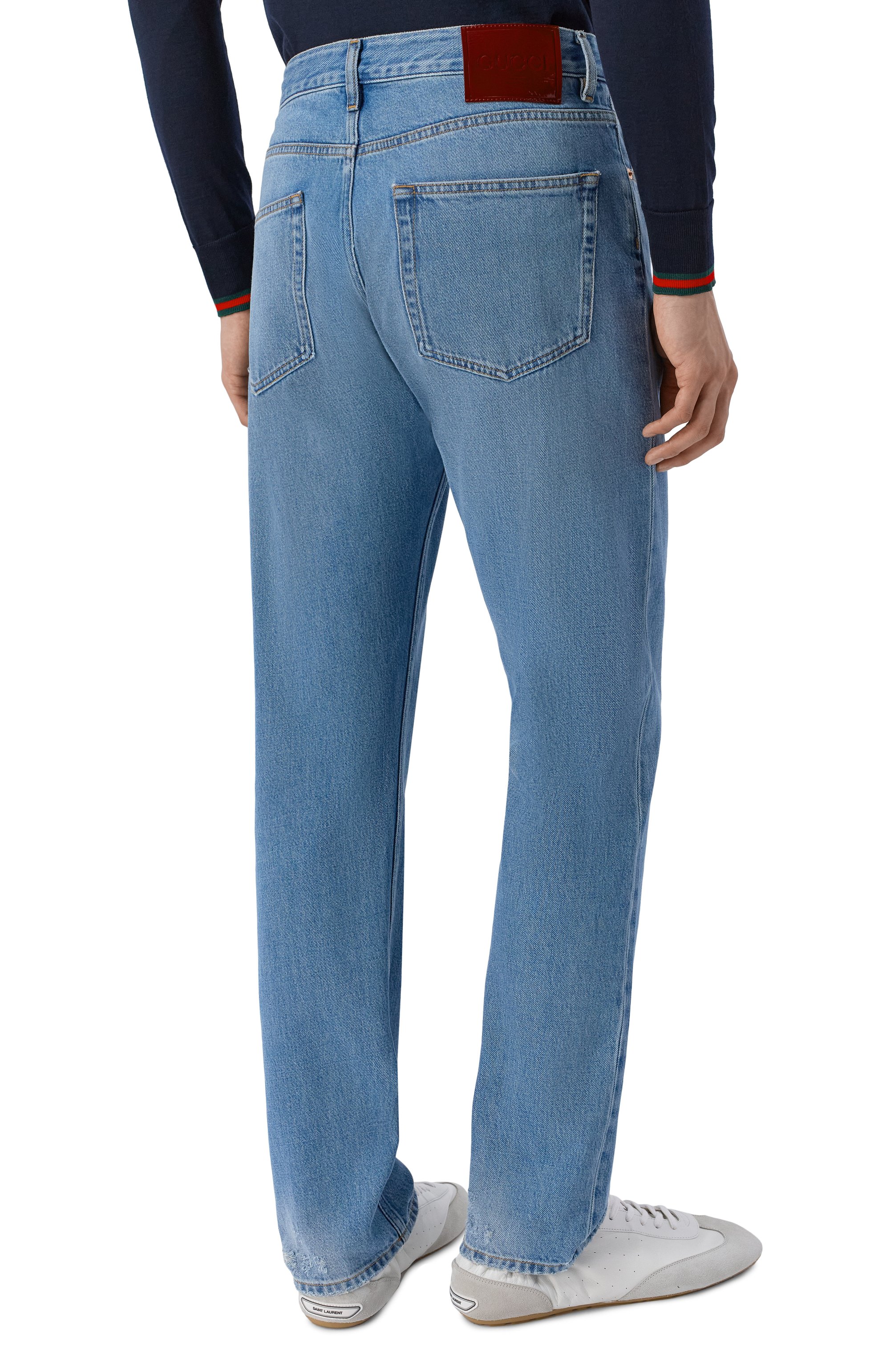 Джинсы GUCCI голубого цвета по цене 146000 руб., арт. 789232/XDC3D, фото 4 Джинсы GUCCI, арт. 789232/XDC3D, фото 4