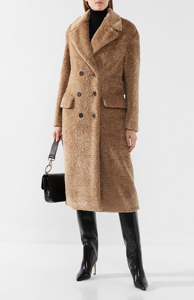 Двубортное пальто ERMANNO ERMANNO SCERVINO бежевого цвета по цене 61950 руб., арт. 45T CP13 RIC, фото 2 Двубортное пальто ERMANNO ERMANNO SCERVINO, арт. 45T CP13 RIC, фото 2