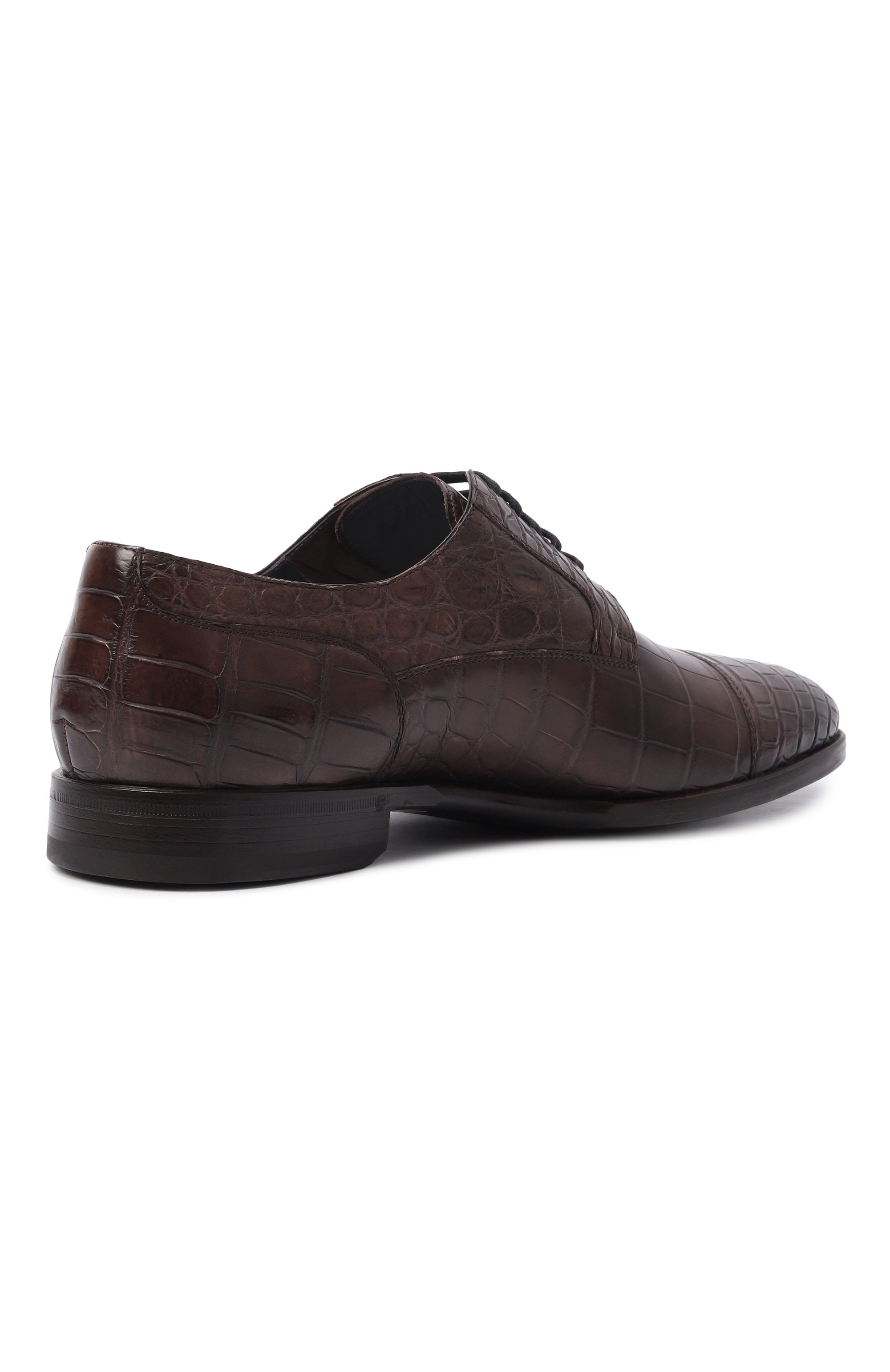 Дерби из кожи крокодила ZILLI темно-коричневого цвета по цене 614000 руб., арт. A024/003/CNIL, фото 5 Дерби из кожи крокодила ZILLI, арт. A024/003/CNIL, фото 5