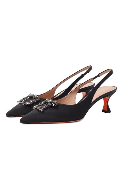 Женские атласные туфли SANTONI, арт. WDIG72179HA2NYHN