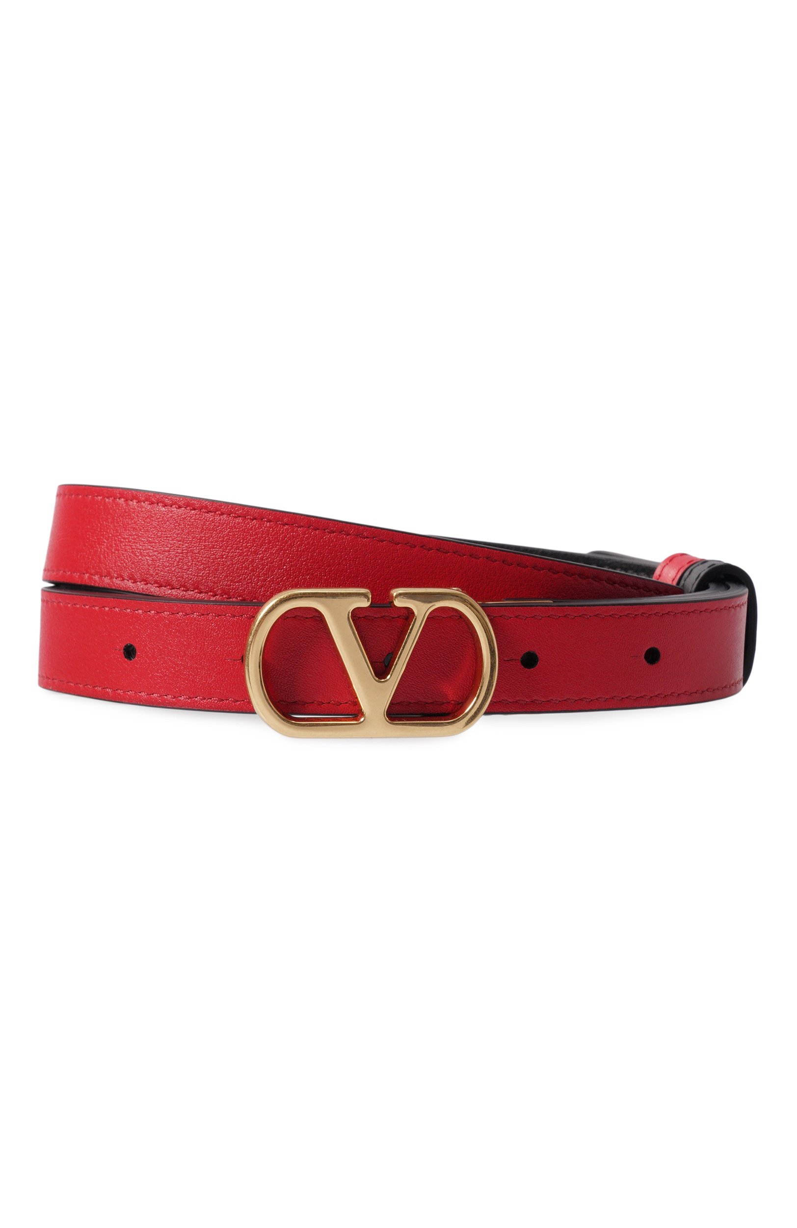 Двусторонний ремень VALENTINO черного цвета по цене 59400 руб., арт. 9W2T0SU8/ZDM, фото 4 Двусторонний ремень VALENTINO, арт. 9W2T0SU8/ZDM, фото 4
