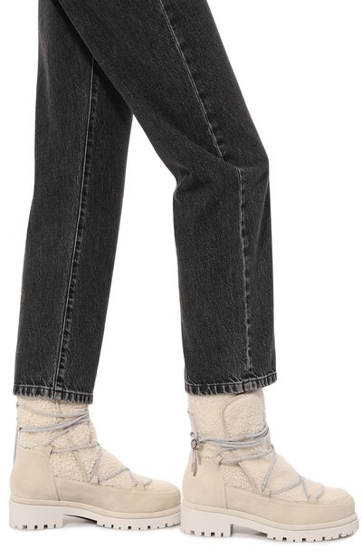 Комбинированные полусапоги aspen RENE CAOVILLA кремового цвета по цене 121500 руб., арт. C11554-025/CR01, фото 3 Комбинированные полусапоги aspen RENE CAOVILLA, арт. C11554-025/CR01, фото 3