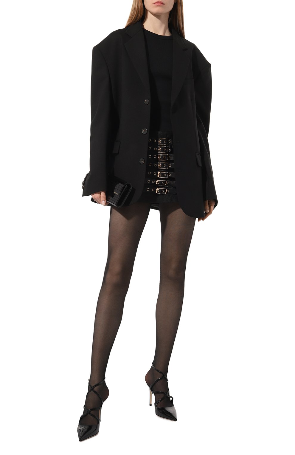 Кожаные туфли azia 95 JIMMY CHOO, арт. AZIA PUMP 95/PAT, фото 2