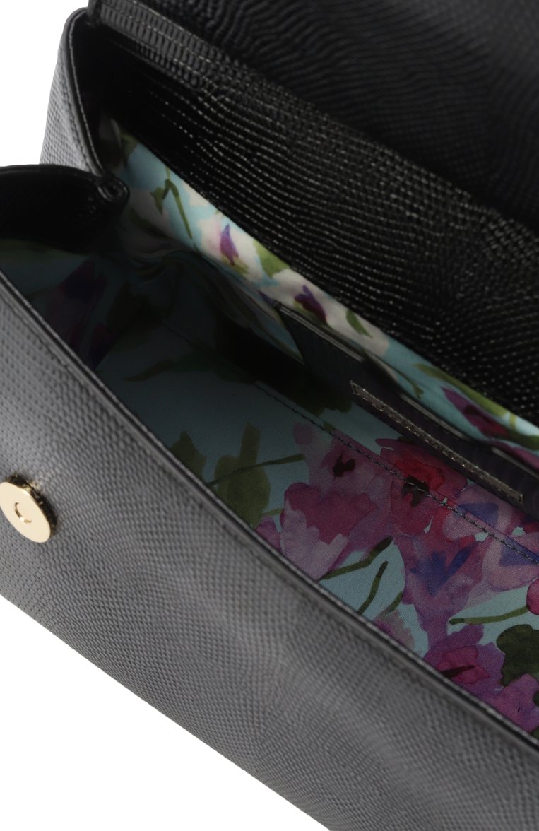 Женская сумка sicily medium DOLCE & GABBANA черного цвета, арт. BB6002/AI742 | Фото 5 (Ремень/цепочка: На ремешке; Материал: Натуральная кожа; Статус проверки: Проверено, Проверена категория; Сумки-технические: Сумки через плечо, Сумки top-handle; Размер: medium)