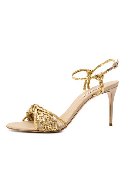 Комбинированные босоножки marbella julia CASADEI золотого цвета по цене 82350 руб., арт. 1L345J0801/C2731, фото 4 Комбинированные босоножки marbella julia CASADEI, арт. 1L345J0801/C2731, фото 4