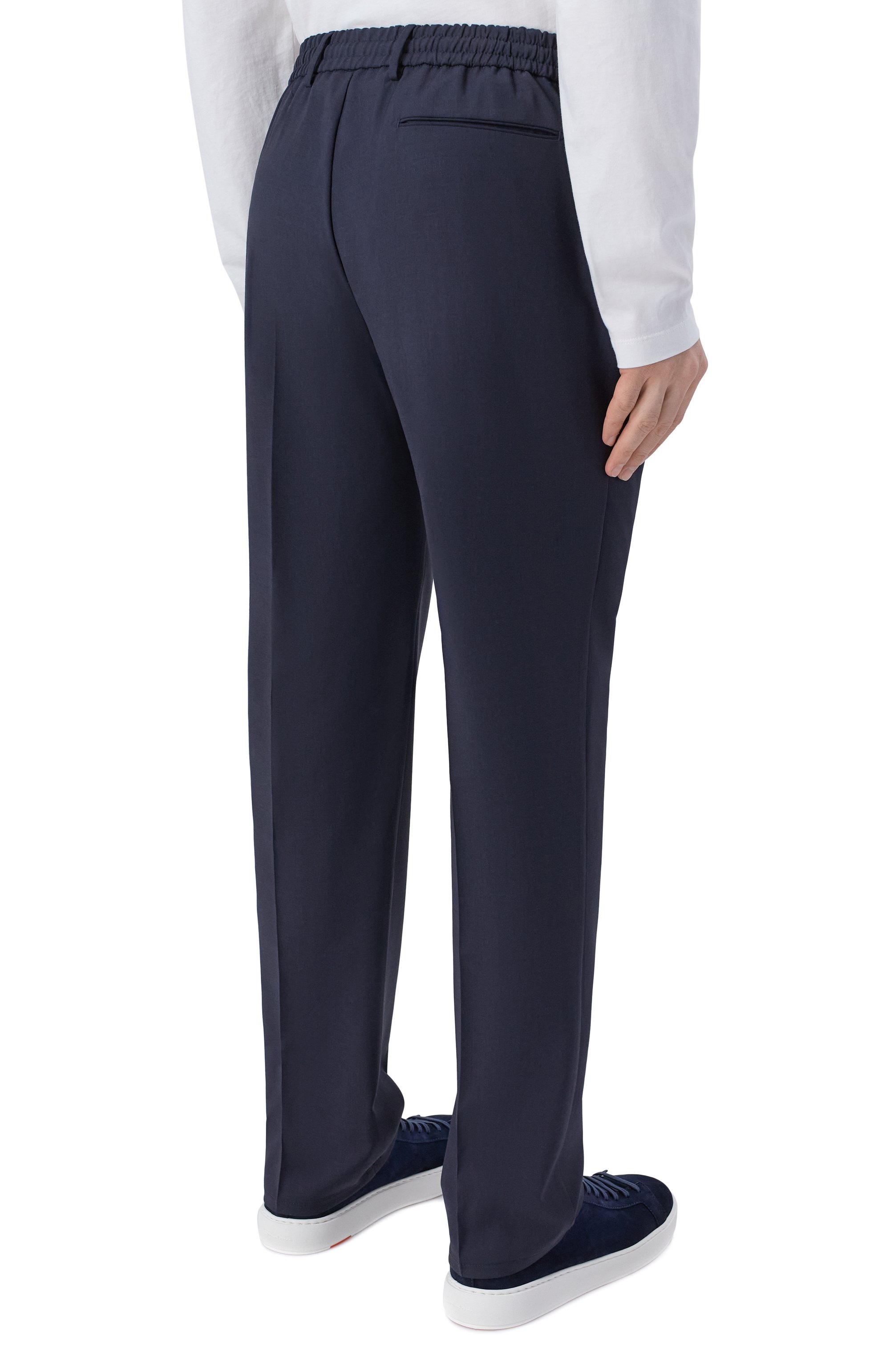 Брюки BERWICH темно-синего цвета по цене 31250 руб., арт. SPIAGGIA 20/P01383X, фото 4 Брюки BERWICH, арт. SPIAGGIA 20/P01383X, фото 4