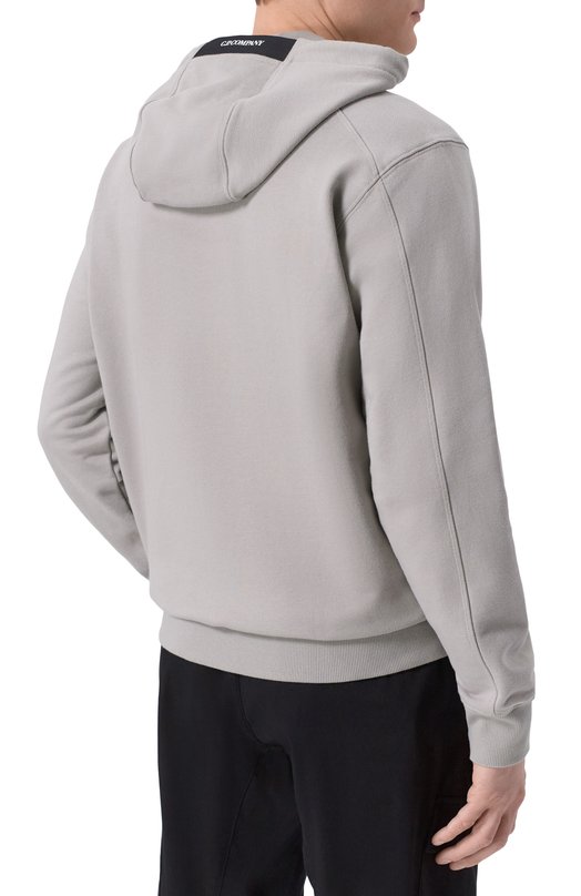 Хлопковое худи C.P. Company 20CMSS714A/005086W Серый  20CMSS714A/005086W Фото 4