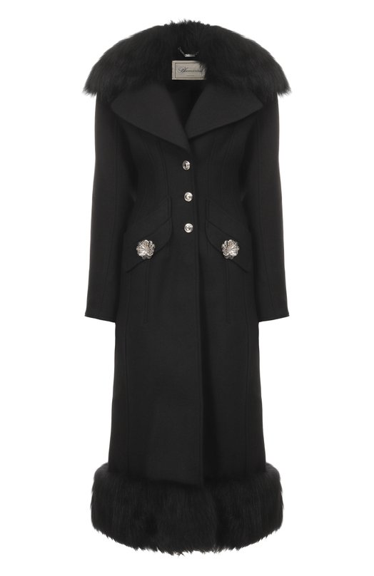 Шерстяное пальто Blumarine 4S035A Чёрный 4S035A