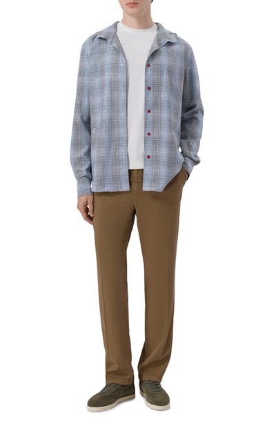 Мужская рубашка из шерсти и шелка KITON, арт. UMCMARK0628G