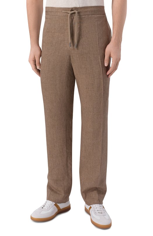 Льняные брюки Capobianco 20M811.LL00. Коричневый  20M811.LL00. Фото 3
