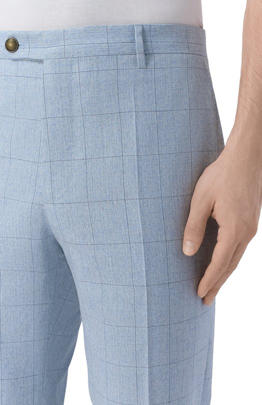 Брюки из шерсти и хлопка Berwich VULCAN023/GB1868 Голубой  VULCAN023/GB1868 Фото 5
