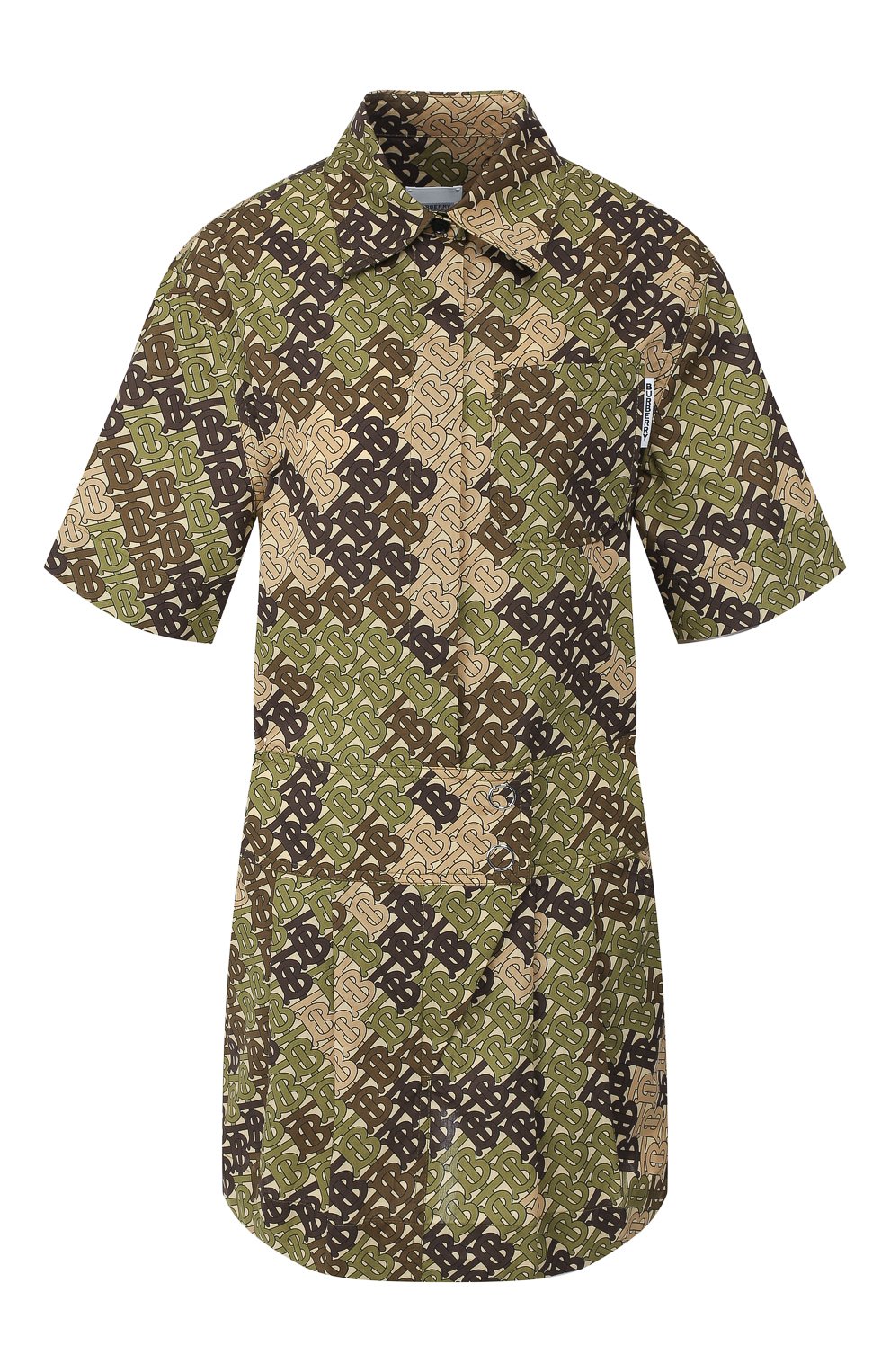 Хлопковое платье BURBERRY хаки цвета по цене 96550 руб., арт. 8014192, фото 1 Хлопковое платье BURBERRY, арт. 8014192, фото 1