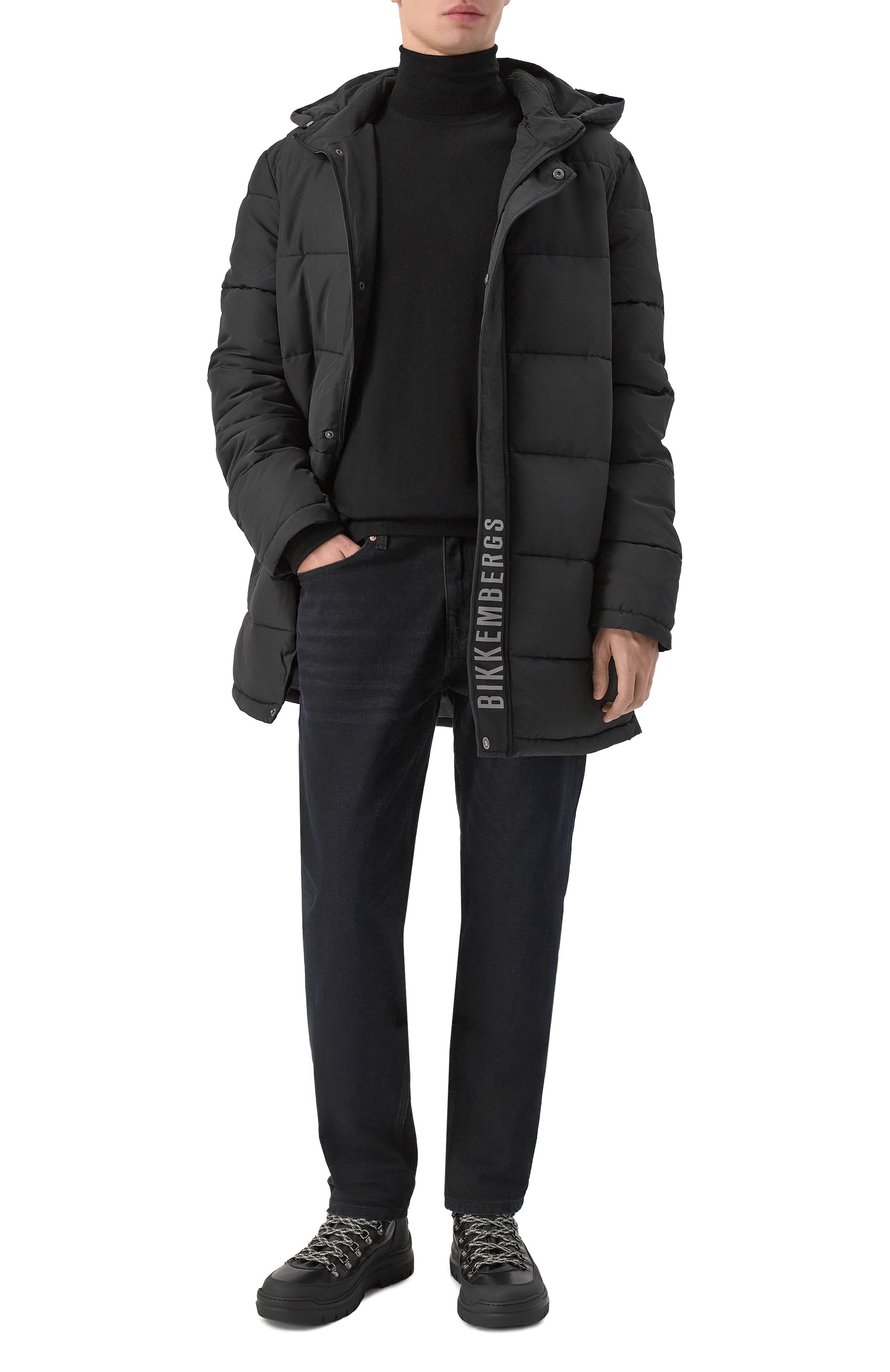 Пуховик DIRK BIKKEMBERGS темно-серого цвета по цене 36900 руб., арт. BMG1264, фото 2 Пуховик DIRK BIKKEMBERGS, арт. BMG1264, фото 2