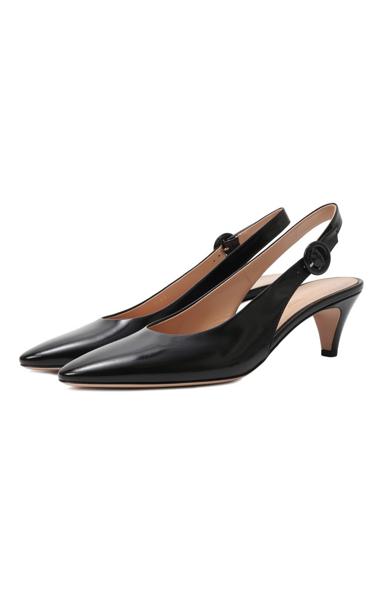 Женские кожаные туфли plexi 55 GIANVITO ROSSI черного цвета, арт. G95525.55RIC.NUINER0 | Фото 1 (Материал внутренний: Натуральная кожа; Автоматизация ТО: Проставлено; Подошва: Плоская; Каблук высота: Средний; Автоматизация состава: Проставлено; Материал внешний: Натуральная кожа; Женское Кросс-КТ: Слингбэки; Каблук тип: Устойчивый)
