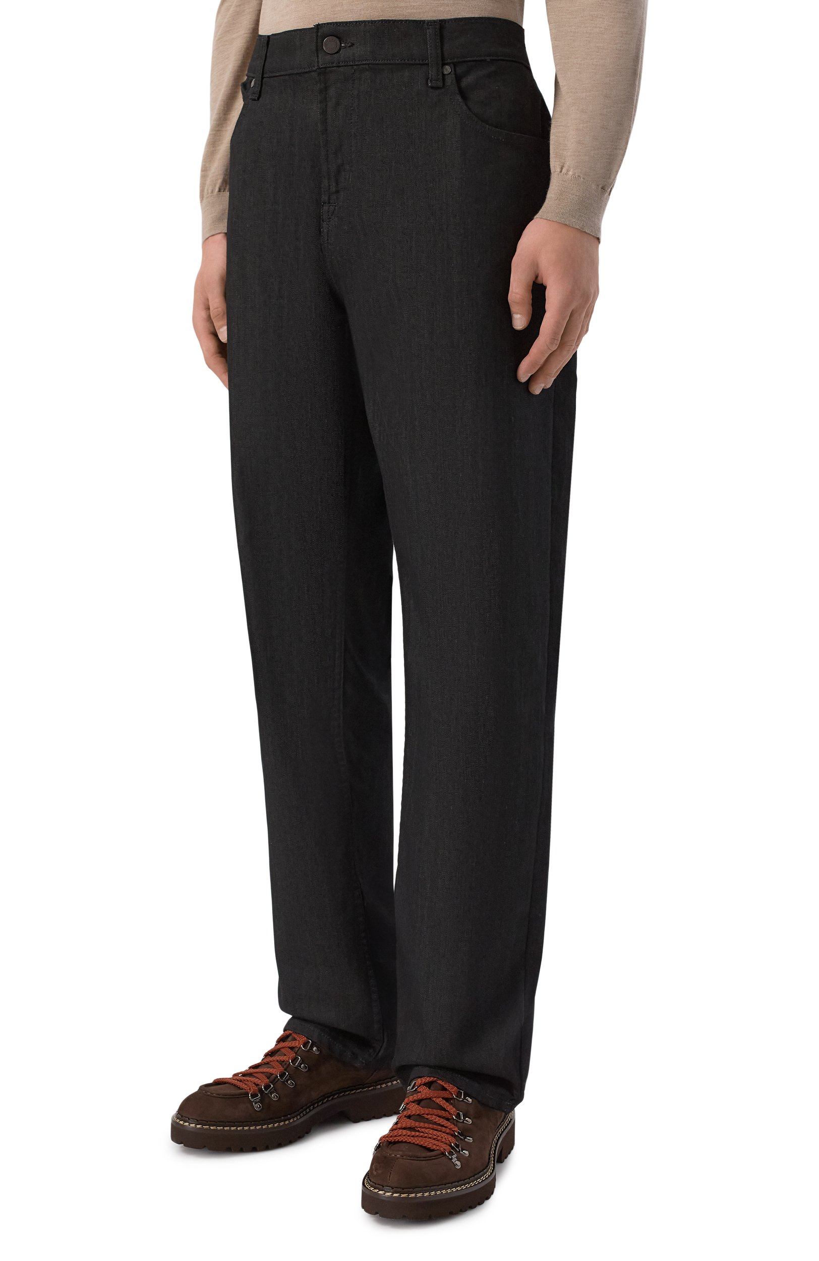Джинсы straight 7 FOR ALL MANKIND черного цвета по цене 32950 руб., арт. 7TE70030-1DB, фото 3 Джинсы straight 7 FOR ALL MANKIND, арт. 7TE70030-1DB, фото 3