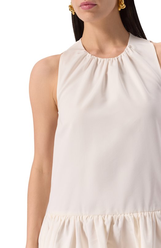 Платье из хлопка и шелка Jil Sander J02CT0452-J45266 Белый  J02CT0452-J45266 Фото 5