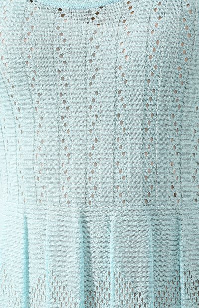 Платье из смеси вискозы и хлопка M MISSONI бирюзового цвета по цене 39950 руб., арт. 2DG00035/2K000E, фото 5 Платье из смеси вискозы и хлопка M MISSONI, арт. 2DG00035/2K000E, фото 5