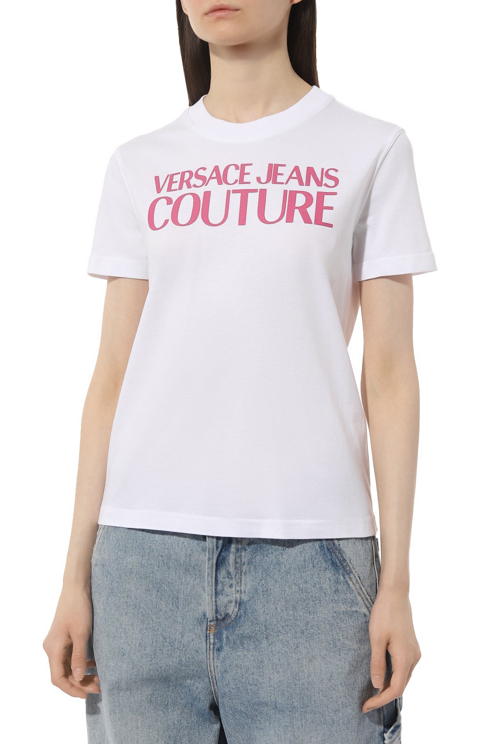 Хлопковая футболка VERSACE JEANS COUTURE, арт. 74HAHT03/CJ000, фото 3