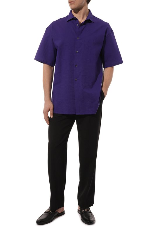 Хлопковая рубашка Giorgio Armani 3SGCCZ17/TZ272 Фиолетовый  3SGCCZ17/TZ272 Фото 2