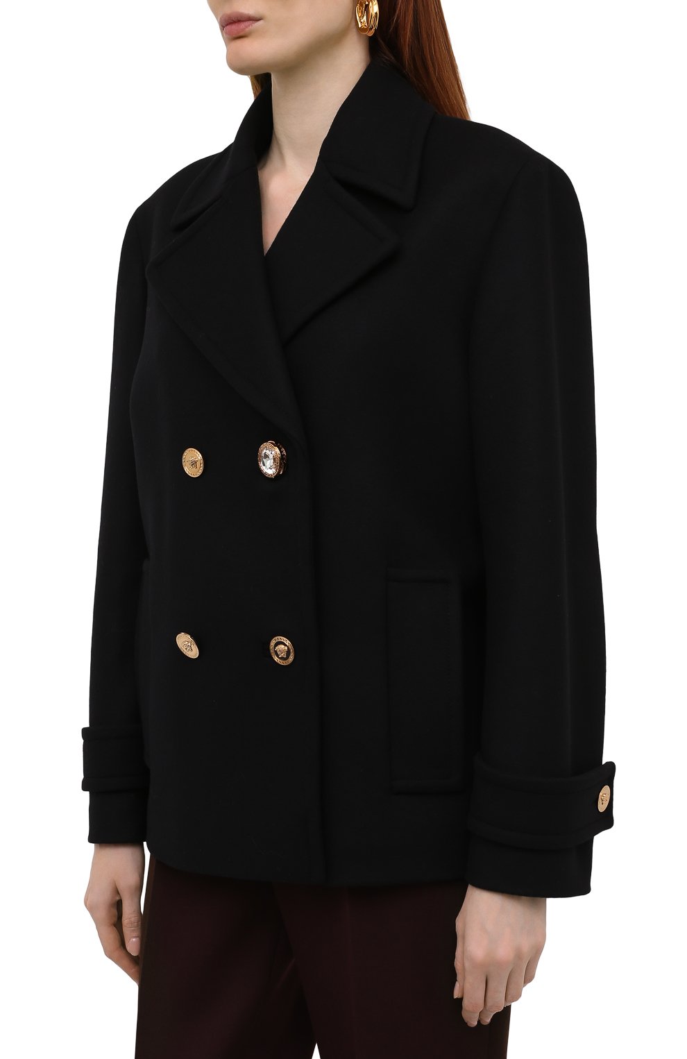 Шерстяное пальто VERSACE, арт. 1000706/1A00883, фото 3