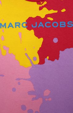 Детская хлопковая футболка MARC JACOBS (THE) разноцветного цвета, арт. W15670/6A-12A | Фото 3 (Девочки Кросс-КТ: футболка-одежда; Рукава: Короткие; Материал сплава: Проставлено; Материал внешний: Хлопок; Драгоценные камни: Проставлено)