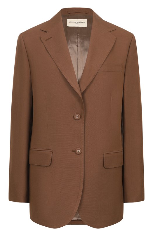Жакет из лиоцелла и льна Officine Generale S26WTLG408 Коричневый S26WTLG408