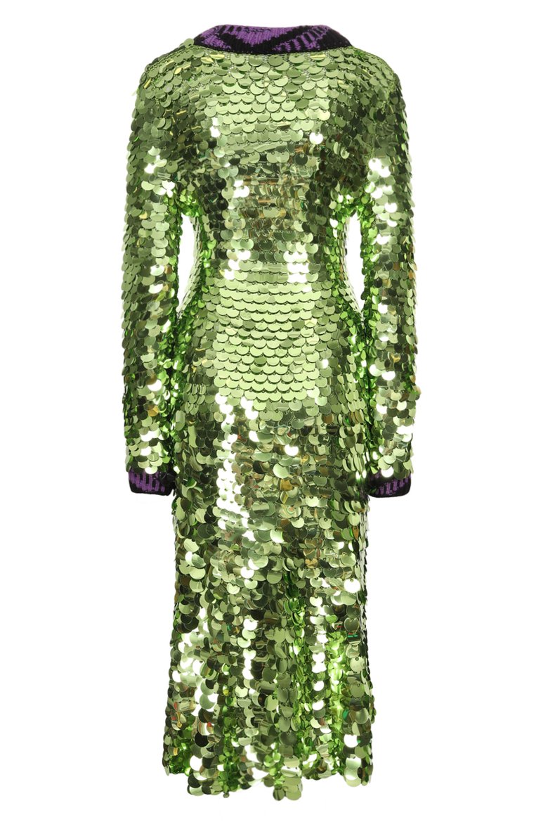 Платье с отделкой пайетками PRADA, арт. 23877-1Z2A-F077G, фото 2