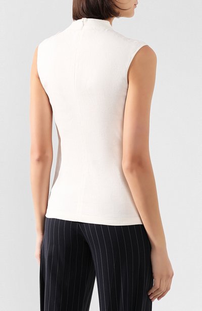 Топ из смеси льна и вискозы OFF-WHITE белого цвета по цене 41300 руб., арт. 0WAD104S20FAB0010100, фото 4 Топ из смеси льна и вискозы OFF-WHITE, арт. 0WAD104S20FAB0010100, фото 4