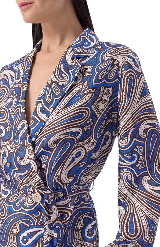 Шелковый жакет P.A.R.O.S.H. D420462/SKINDY Синий  D420462/SKINDY Фото 5