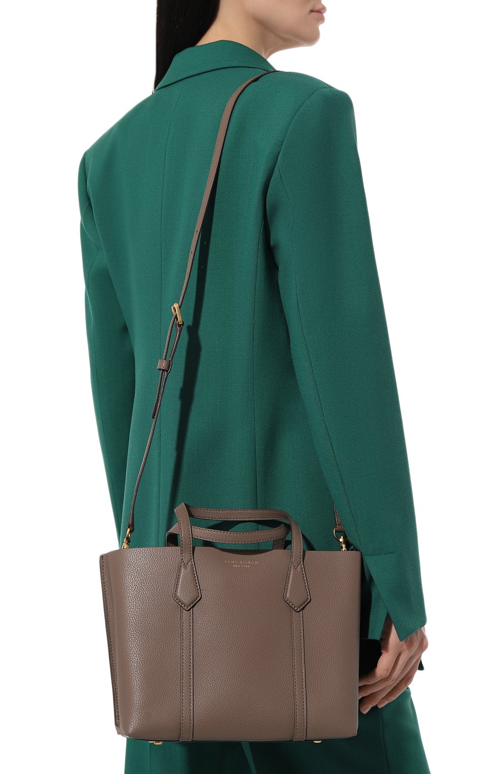 Сумка-тоут perry TORY BURCH коричневого цвета по цене 54550 руб., арт. 81928, фото 2 Сумка-тоут perry TORY BURCH, арт. 81928, фото 2