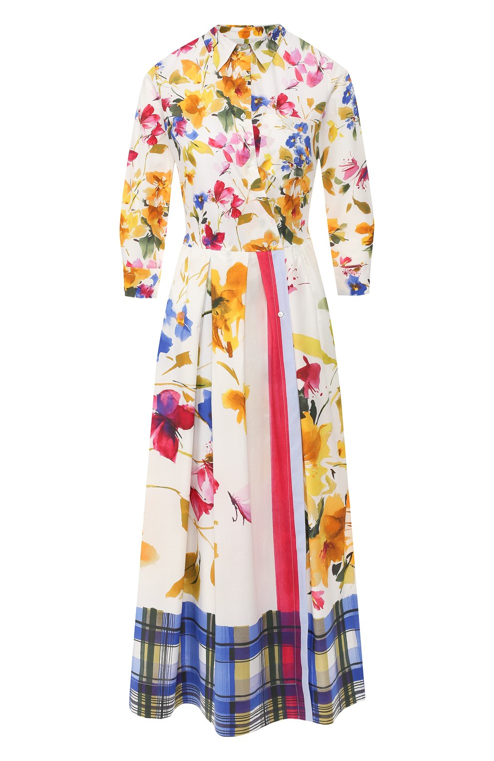 Хлопковое платье SARA ROKA разноцветного цвета по цене 39950 руб., арт. ELENAT96/SS19-31, фото 1 Хлопковое платье SARA ROKA, арт. ELENAT96/SS19-31, фото 1
