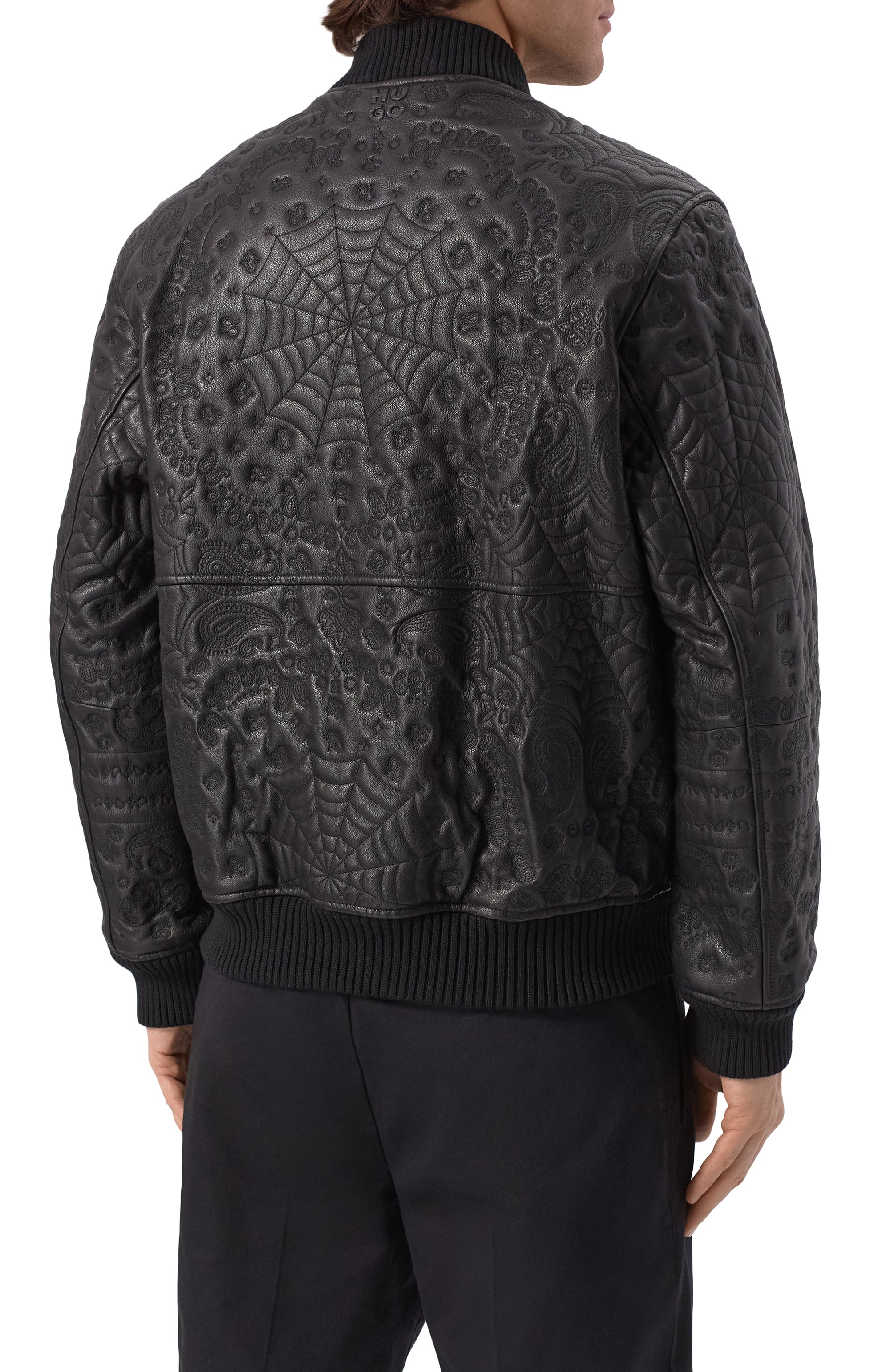 Кожаный бомбер HUGO, арт. 50530821, фото 4